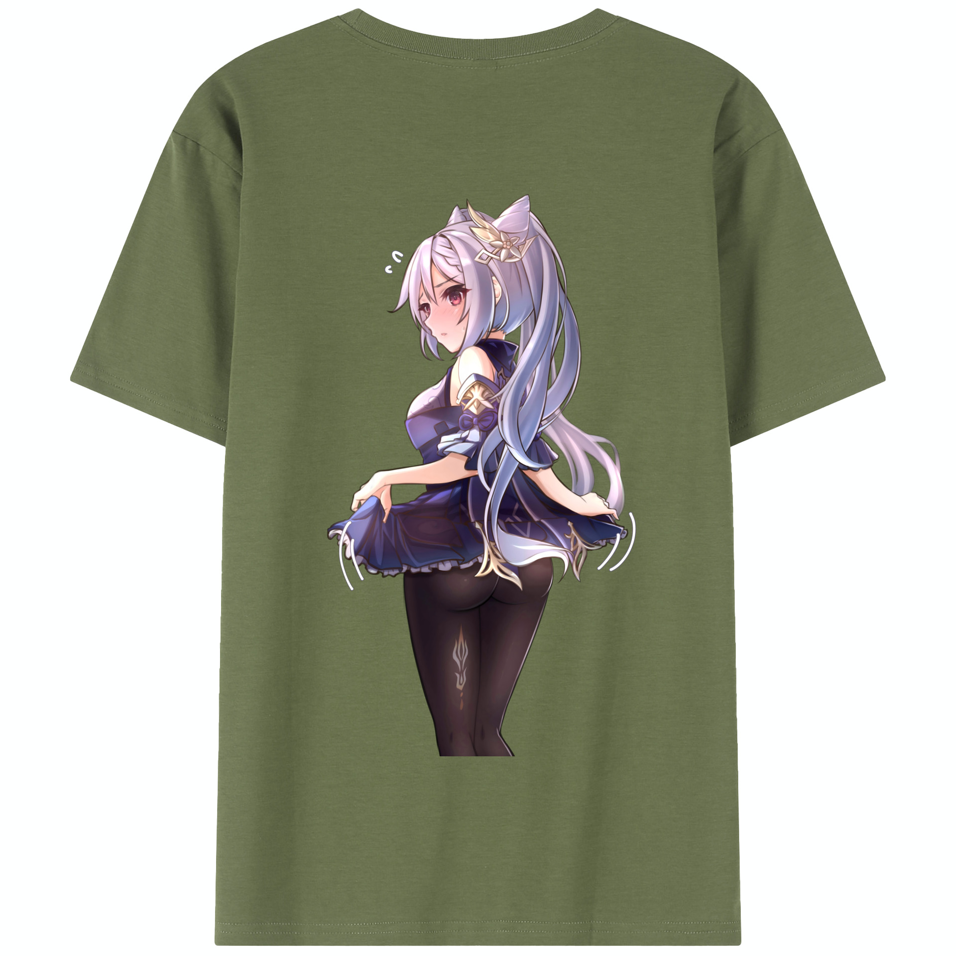 げんし神 刻晴 こくせい genshin Kokusei 綿100％半袖Tシャツ（背面プリント）